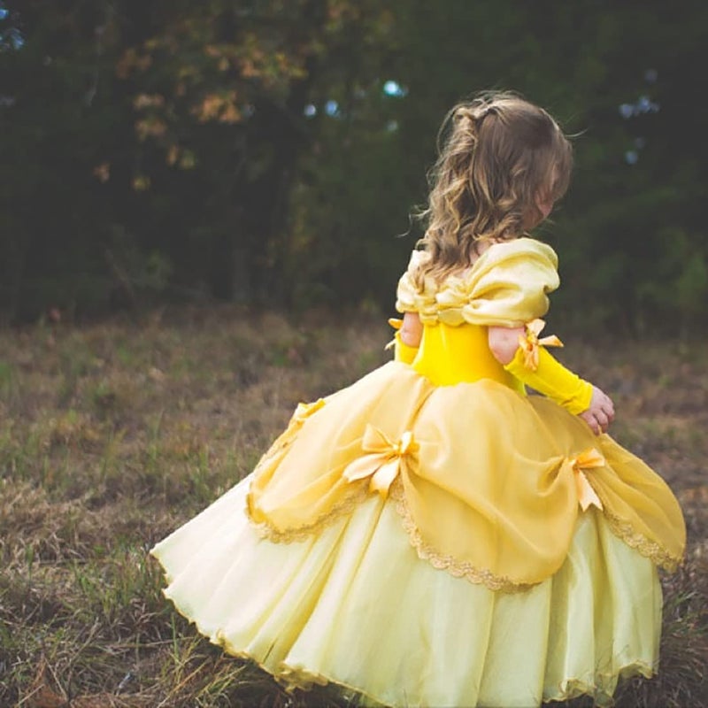 CQDY Belle Princess Dress Costume Sleeveless Party Christmas Halloween 2-13T (10T-11T) - Image 3